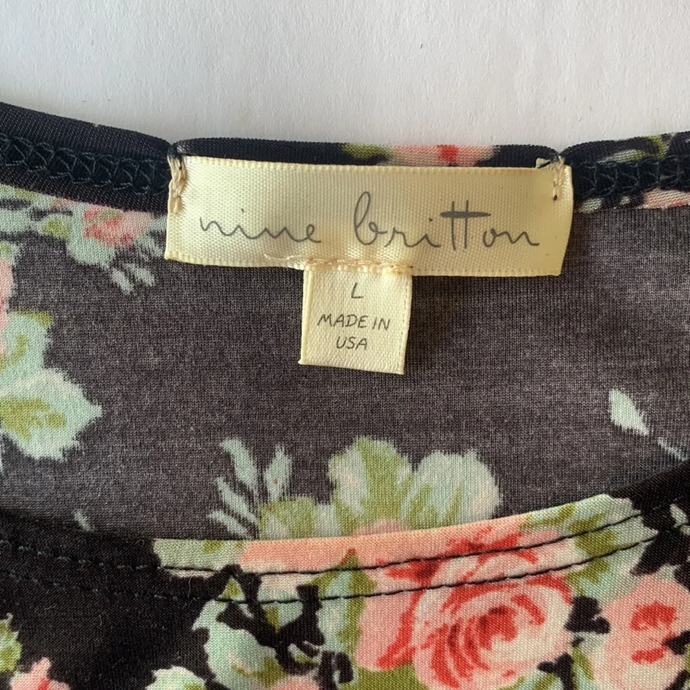 Nine Britton Floral Sleeveless Swing Dress size L - Picture 8 of 14